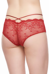 Velvet Crush Crisscross Lace Cheeky