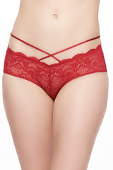 Velvet Crush Crisscross Lace Cheeky