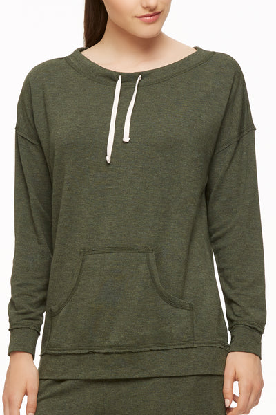 West Coast Vibes Sweatshirt with Raw Edge