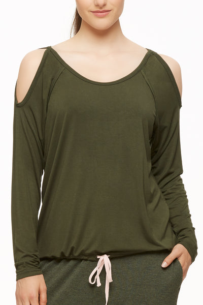 West Coast Vibes Cold Shoulder Top