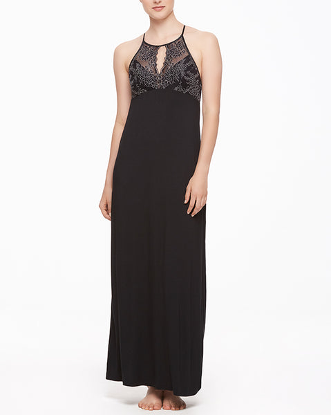 Winter Escapes High-Neck Long Gown
