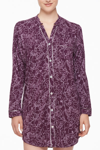 Midnight Reverie Button-Down Nightshirt