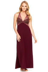 Modern Elegance Raceback Gown with Lace Bust