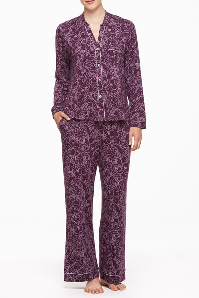 Midnight Reverie Button-Down PJ Set