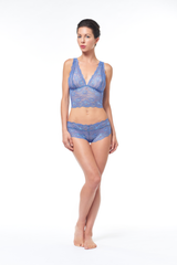 Lacy Dainties Lace Half Camisole  Bleached-Denim