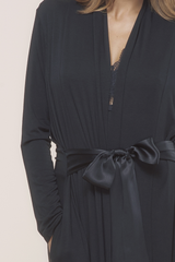 Long Robe with Silk Ties